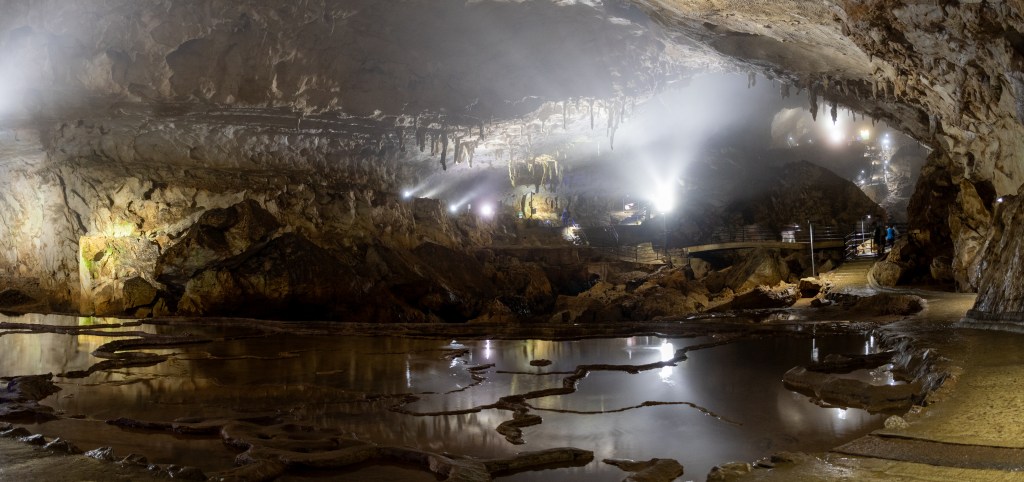 Limestone formations inside Akiyoshido cave in Mine, Yamaguchi