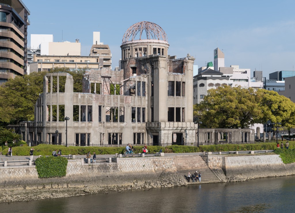 The Atomic Bomb Dome in Hiroshima seen from the west