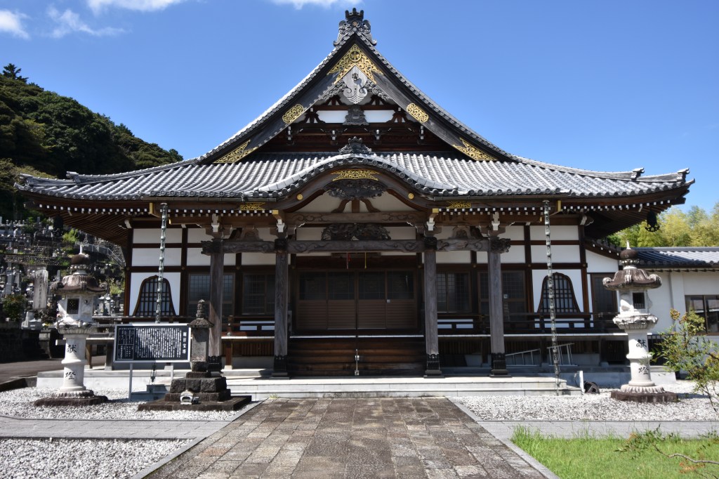The temple approach at Daisenji below Mount Daisen