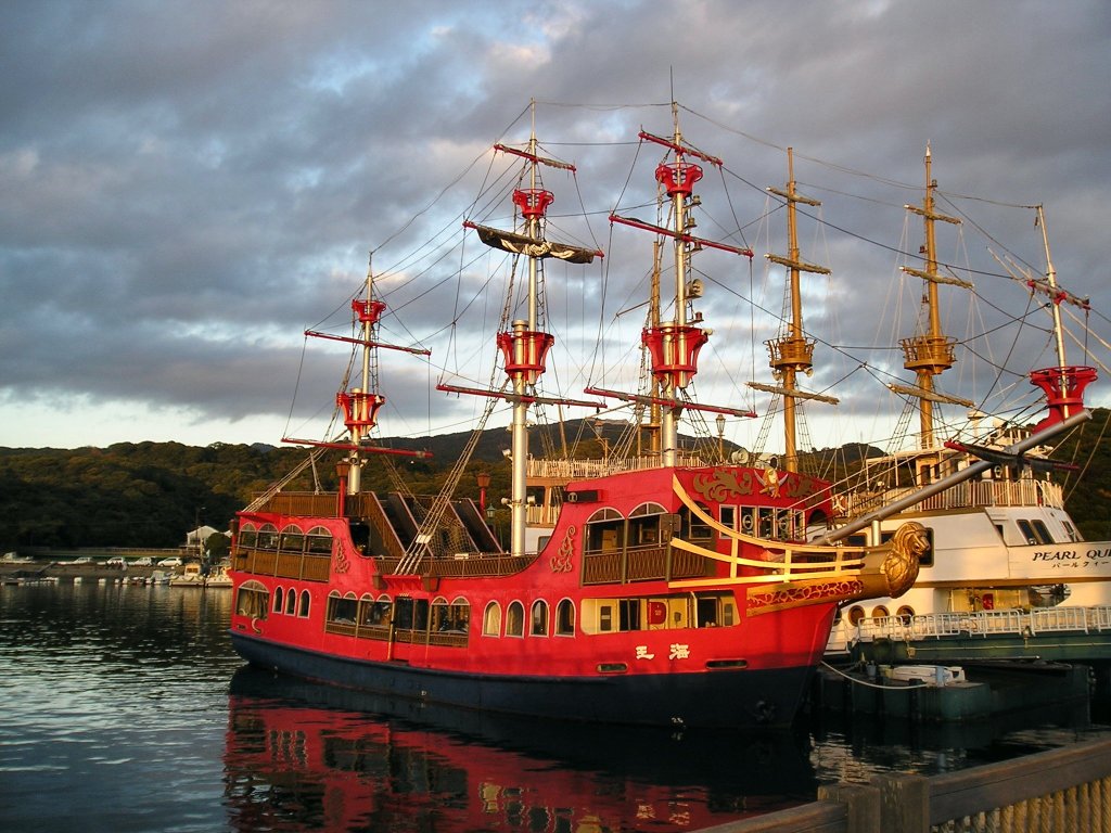 A sightseeing boat among the islands of Kujukushima, Nagasaki