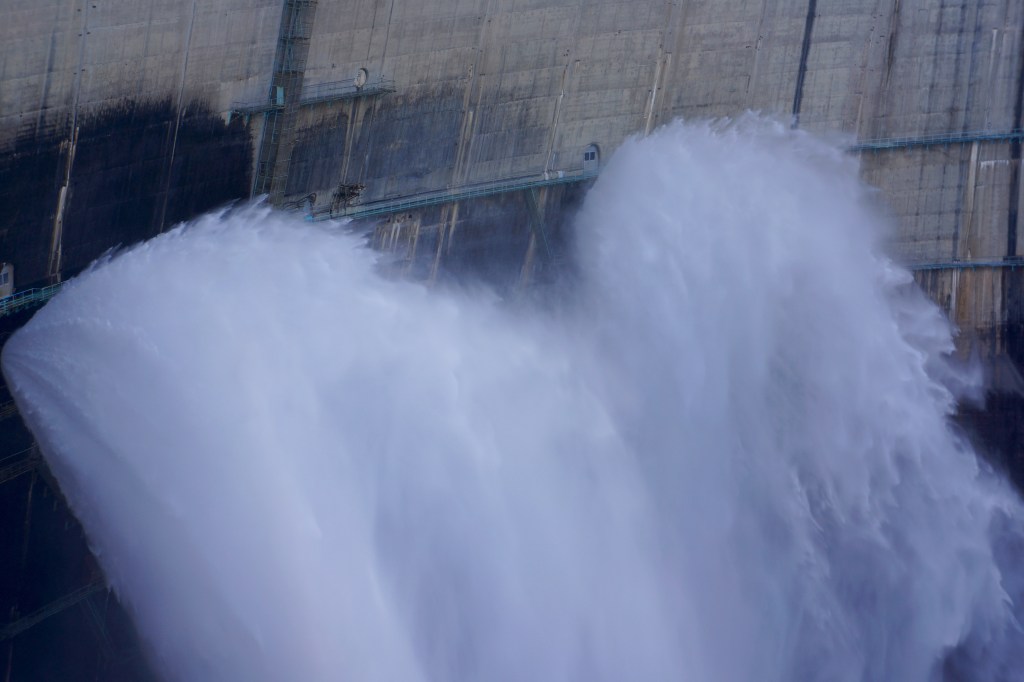 Kurobe Dam at the eastern end of the Alpine Route, Toyama, Japan