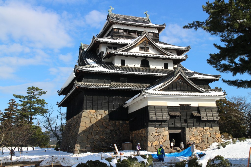The National Treasure keep of Matsue Castle in Shimane, Japan