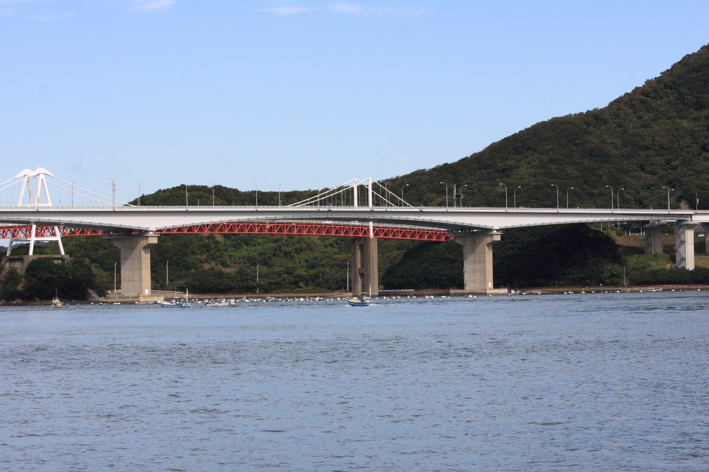 The Naruto bridge linking Awaji Island to Shikoku