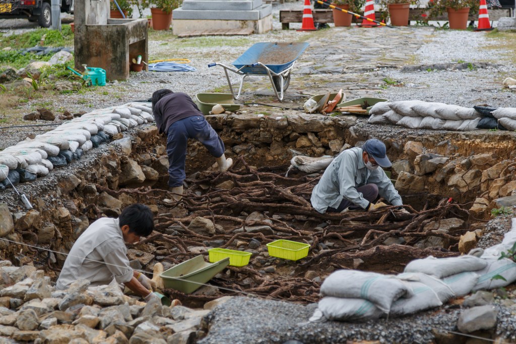 The castle ruins of Nakijin on the Motobu peninsula