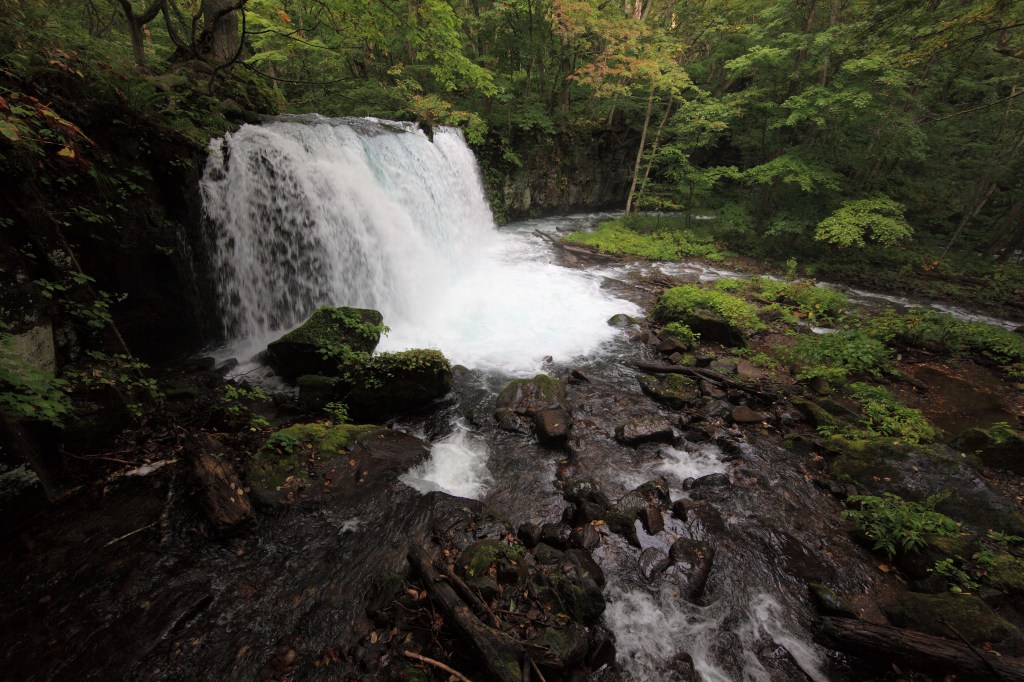 A waterfall along Oirase Gorge in Aomori, Japan