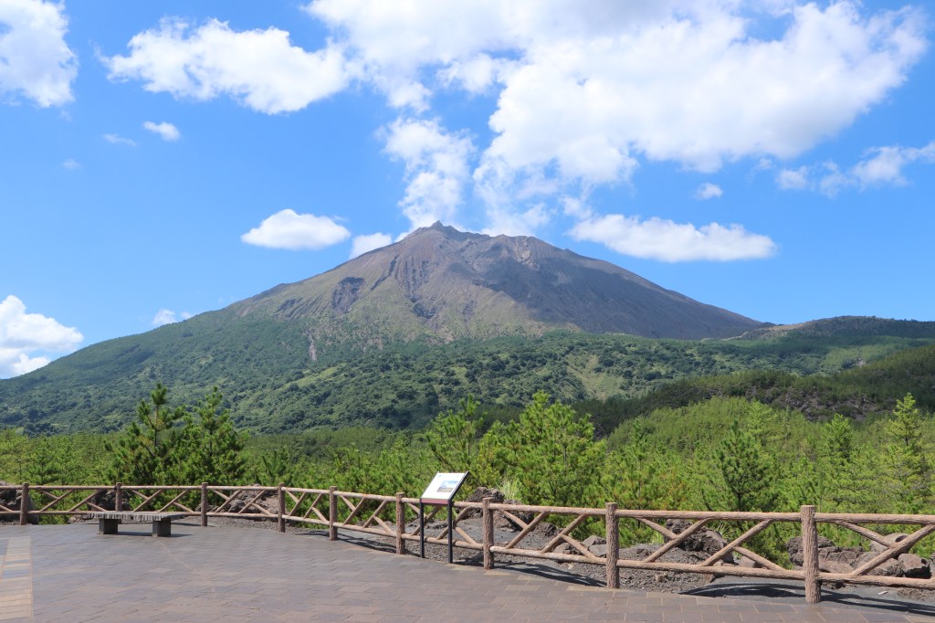 A lava field on Sakurajima in Kagoshima, Japan