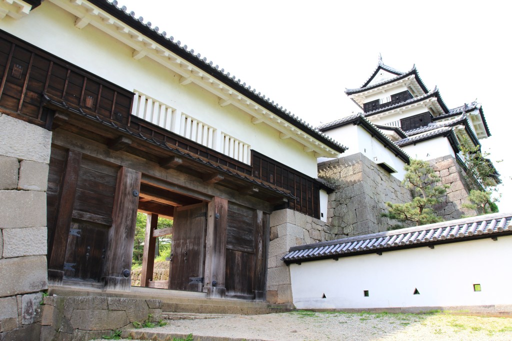 The moat at the Komine Castle ruins in Shirakawa