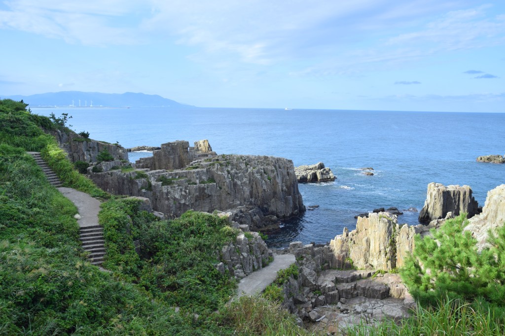 The basalt cliffs at Tojinbo in Fukui, Japan