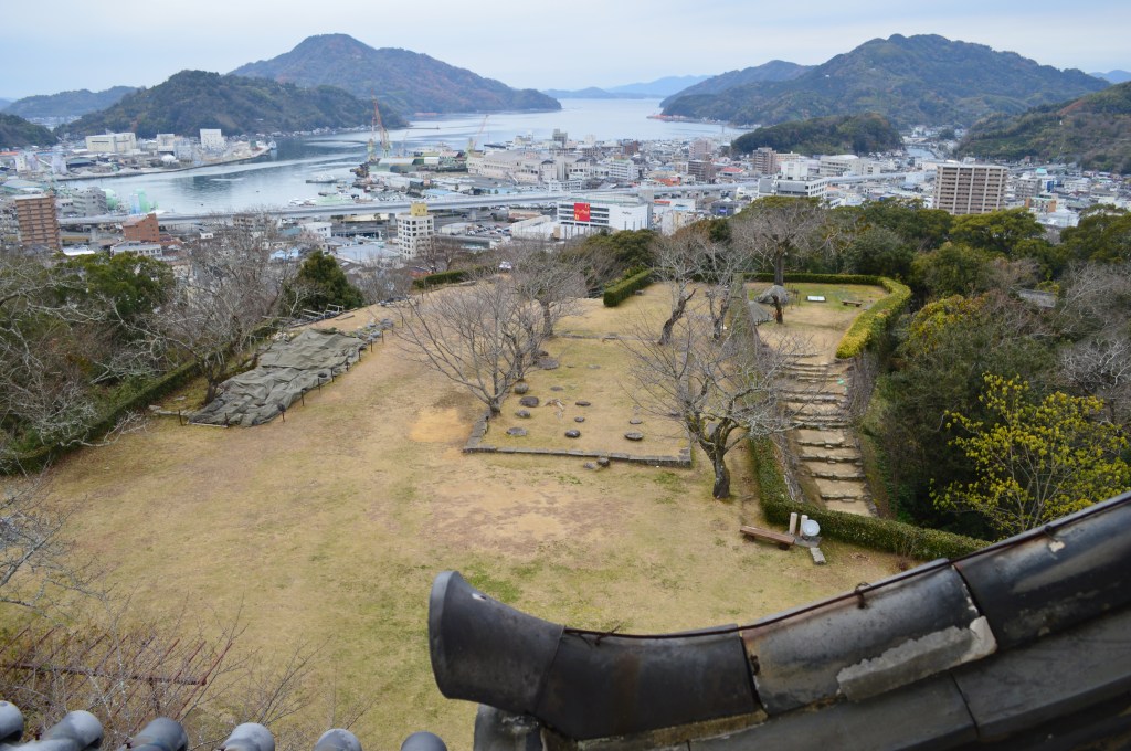 Stone walls on the honmaru of Uwajima Castle