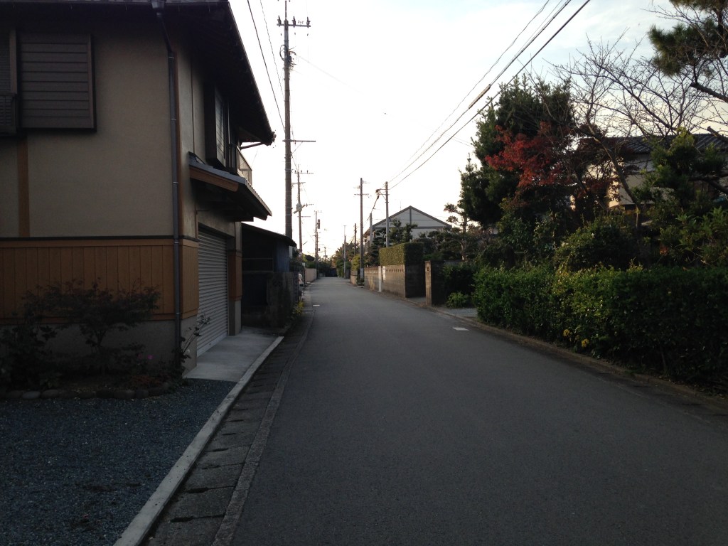 A quiet street of wooden merchant houses in Yanagawa, Fukuoka